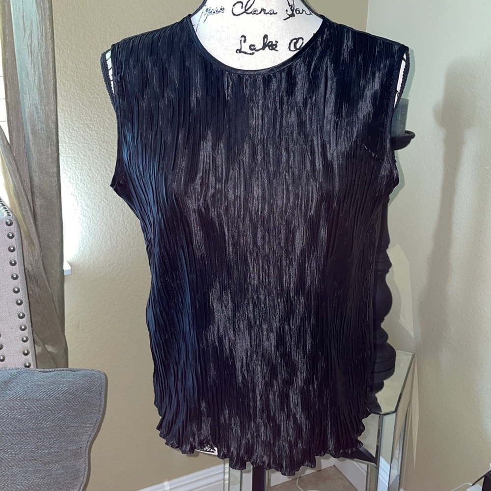 Escapades wrinkle-look sleeveless blouse